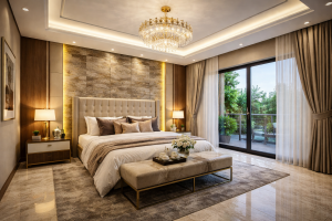 House for sale in Lahore with spacious rooms, modern kitchen, and car parking in a peaceful residential area.