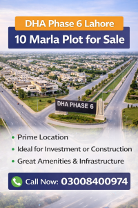 10 Marla residential plot for sale in DHA Phase 6 Lahore, located in a prime and sought-after area near main boulevard, park, and mosque, ideal for investment or home construction.