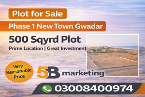 500 Sq Yards Plot for Sale Phase 1 New Town Gwadar