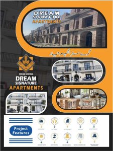 Apartment for sale with modern design, spacious bedrooms, kitchen, attached bathrooms, car parking, 24/7 security, electricity backup, water supply, and Sui gas.
