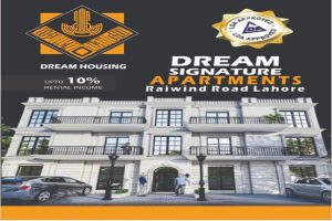 Apartment for sale in Raiwind Road, Lahore with modern design, spacious rooms, kitchen, car parking, security, electricity backup, water supply, and Sui gas facilities.