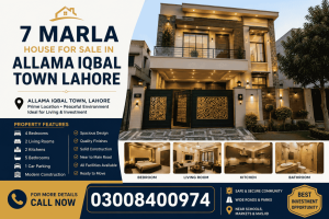 7 Marla house in Allama Iqbal Town Lahore located in a prime residential area