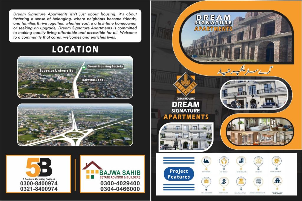 Dream Signature Apartments For Sale – Raiwind Road Lahore | LDA Approved | Easy Installments image 2