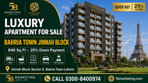 luxury apartment for sale Bahria Town Sector E Lahore Titanium Jinnah Block