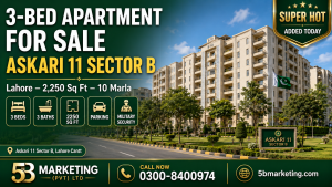 3 bed apartment for sale Askari 11 Sector B Lahore 2026