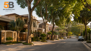 Houses for sale in Lahore 2026 – tree-lined street in DHA Phase 3, Gulberg III, and Model Town