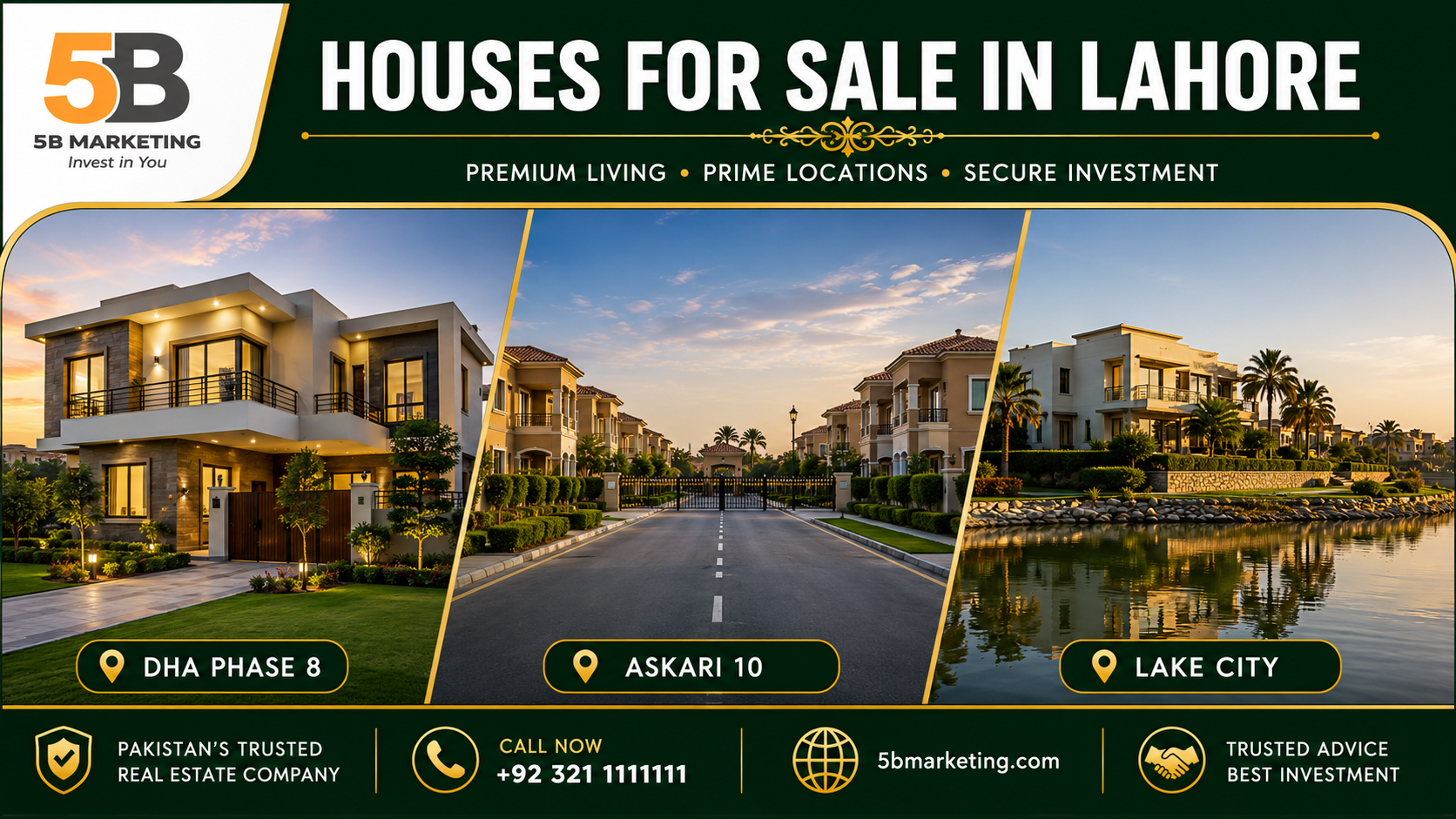 Houses for Sale in Lahore – July 27, 2026: DHA Phase 8, Askari 10 & Lake City