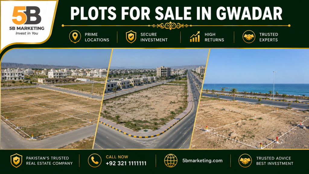 Plots for sale in Gwadar in New Town, Zero Point, and Marine Drive