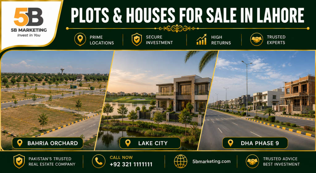 Property investment options in Lahore: Bahria Orchard, Lake City, and DHA Phase 9