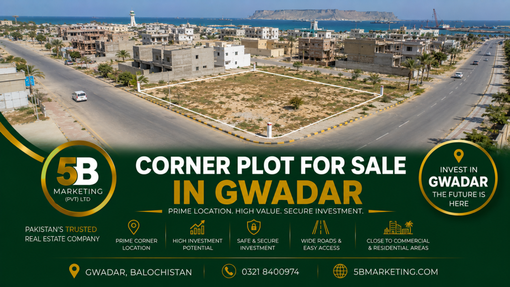 Corner plot for sale in Gwadar