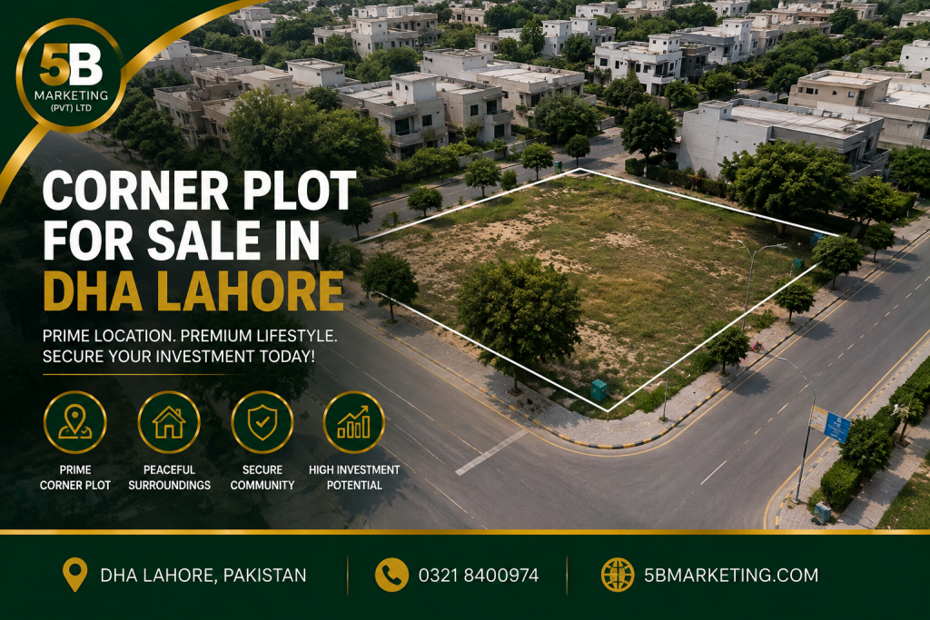Corner plot for sale in DHA Lahore