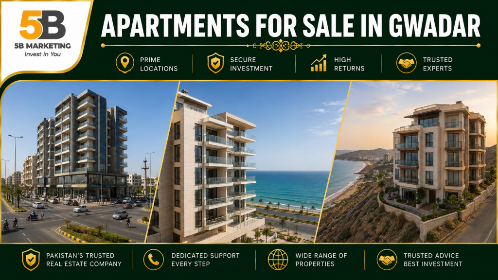 Apartments for sale in Gwadar in Zero Point, Marine Drive, and Koh-e-Batil