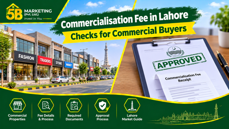 Commercialisation Fee in Lahore: Checks for Commercial Buyers