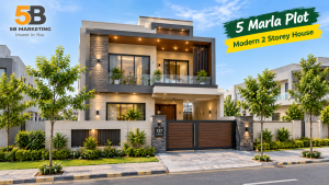 5 Marla house for sale in Etihad Town, Pine Avenue, Lahore, front elevation